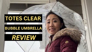 Totes Signature Clear Bubble Rain amp Windproof Umbrella REVIEW [upl. by Bunnie]