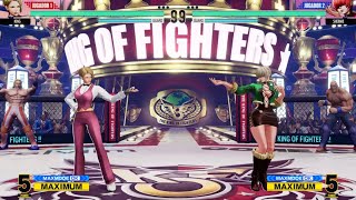 The King Of Fighters XV  King vs Shermie KOF15 Hard AI KOFXV [upl. by Notnilk790]