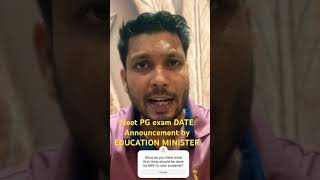 neet pg exam date 2024 Education Minister statement on neet pg 2024 exam dateneet pg expected date [upl. by Jannelle]