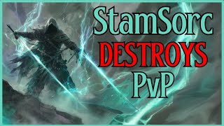 ESO PvP  Crit StamSorc Hits UNBELIEVABLY HARD  Scions of Ithelia Chapter [upl. by Stefania]