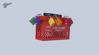 ABUS SAFETY REDBOX Group Lockout Box  LockoutTagout Industrial Safety Solutions [upl. by Dorca]