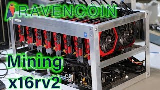 📑 x16rv2 mining Raven coin network upgrade  how to start mining on hiveOS [upl. by Atinram]