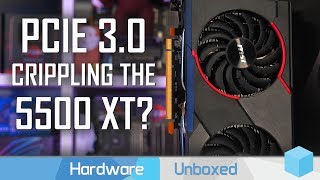 5500 XT PCIe 30 vs PCIe 40 Hamstrung by PCIe Bandwidth [upl. by Yeltsew]