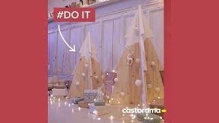 DIY  fabriquer un sapin de noël en bois  Castorama [upl. by Disario332]