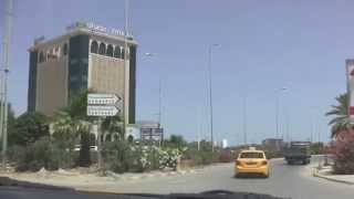 Taxi Ride from La Goulette to Carthage Tunisia  9th July 2014 [upl. by Oah]