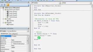 Découvrir VBA en construisant une calculette TVA vidéo34 [upl. by Abbottson]