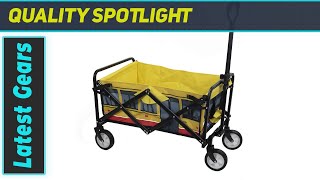 Heavy Duty Collapsible Wagon BEST Beach Cart [upl. by Aleira]