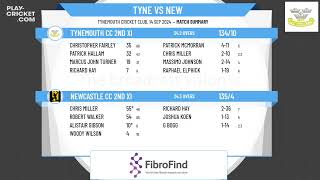 Tynemouth CC 2nd XI v Newcastle CC 2nd XI [upl. by Yeorgi]