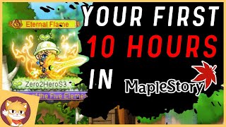 Your First 10 Hours in MapleStory Guide  GMS  Reboot [upl. by Acemat]