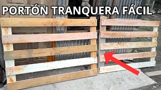 COMO HACER UN PORTÓN TRANQUERA DE MADERA FÁCIL [upl. by Deehahs]