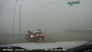 Dashcam video captures one mans encounter with a tornado on I265 in Southern Indiana [upl. by Hara]