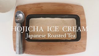 How to make Hojicha ice cream  Japanese roasted green tea [upl. by Norabal]