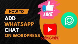 How to Add WhatsApp Chat to your WordPress site  wordpress tutorial for beginners [upl. by Arlan]