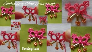 Tatting lace design tutorial for beginnersThe art of lace makingBeautiful lace making 414 [upl. by Eural]