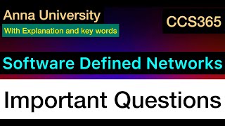 Software Defined Networks  Important Questions  Anna University  Tamil [upl. by Notlim]