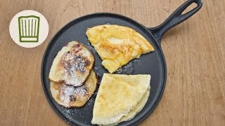 ApfelPfannkuchen Crepe und Pancakes selber machen chefkoch [upl. by Nylasor375]