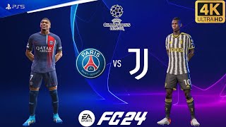 FIFA 24  PSG vs Juventus  Champions League 2024 Final Match at Wembley  PS5 Playstation 5 [upl. by Dedra]