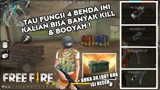 Kegunaan Foregrip Muzzle Scope dan Magazine di Free Fire Garena  BISA BANYAK KILL amp BOYAH [upl. by Niamrahc452]