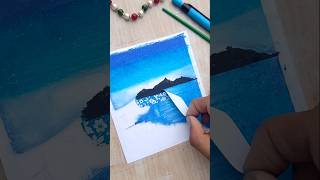 Oil pastel drawing🌸🍃😍 Trying oil pastel shorts nature painting drawing easy [upl. by Adihsar]