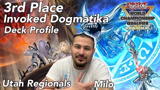 YUGIOH  3RD PLACE REGIONAL TOP INVOKED DOGMATIKA DECK PROFILE UTAH NEW BANLIST FORMAT JAN 2024 [upl. by Palermo]