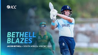 Jacob Bethells quickfire 88 v South Africa  U19WC 2022 [upl. by Mossolb]