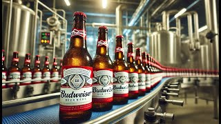 Beer Mega Factory  How is beer Budweiser produced in the factory from hops and barley [upl. by Older889]