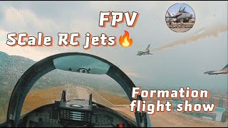 FPV SCALE RC jet J10 formation team flight show rcjet rcairplane scalescaleturbine fpvflight [upl. by Charlean]