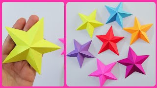 Easy Paper Star in 1 minute  Eid decoration ideas at home [upl. by Gnad44]