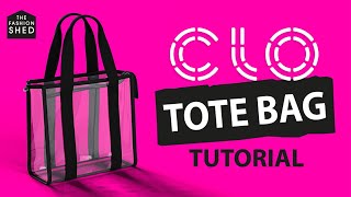 Tote Bag in Clo3D  MD  Beginners Tutorial Free Project Files [upl. by Robbie86]