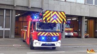 Nouvelle Échelle EPA 30 Rosenbauer Départ Incendie Sapeurs Pompiers Mulhouse  compilation [upl. by Masao28]