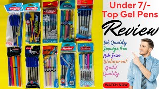 Top Gel Pens Under 7 Rs  Detailed Review  Stationery world [upl. by Jew880]