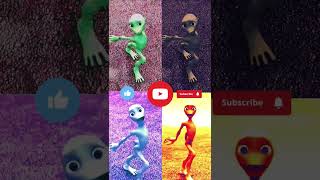 dametucosita challenge green alien vs black vs blue vs orange alien dance shorts video shorts 1m [upl. by Shaer]