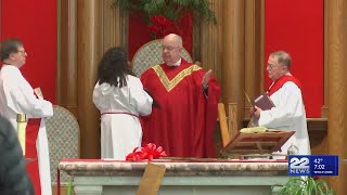 Easter Sunday Mass being held at St Michaels Cathedral in Springfield [upl. by Farrow]