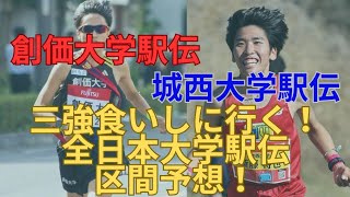 【創価大学・城西大学】全日本大学駅伝区間予想！出雲駅伝で優勝候補ならが苦戦したが全日本は三強食いする！ エース吉田響と斎藤将也にムチーニとキムタイ 全日本大学駅伝 創価大学 城西大学 [upl. by Thornburg910]