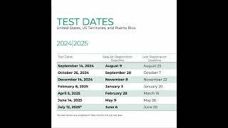 ACT Test Dates 2024 act actprep acttest [upl. by Elleraj]