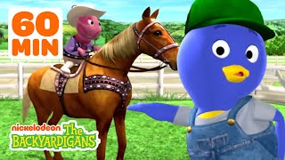 Uniqua Races a Horse amp Farmer Pablo Grows Corn w Tasha amp Tyrone  1 Hour  The Backyardigans [upl. by Zeidman872]