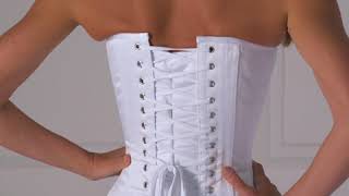 CLASSIC LONG WHITE WAIST TAMING CORSET [upl. by Inal]