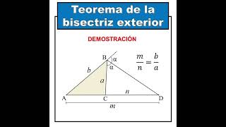 Demostración del teorema de la bisectriz exterior [upl. by Ayt972]