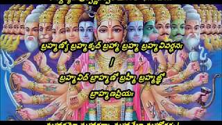 Vishnu Sahasranamam  in Telugu  MS Subba Lakshmi Full lyrics original [upl. by Rodmun]