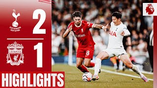 HIGHLIGHTS Son Gakpo amp a lastminute own goal as nineman LFC beaten  Tottenham 21 Liverpool [upl. by Akselav287]