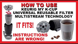 How To Use Keurig My KCup Universal Reusable Filter MultiStream Technology  Review Install Plus [upl. by Nerrawed]