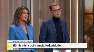 Test av torkarblad på TV4 Nyhetsmorgon [upl. by Ardnua]