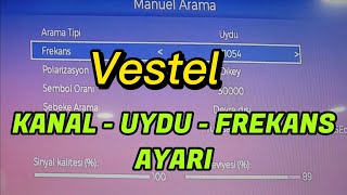 Vestel TV TRT 1 FREKANS AYARLAMA  Vestel TV Kanal Arama Uydu ayarı [upl. by Godspeed]