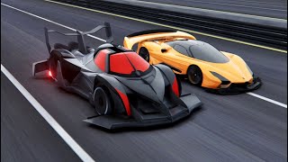 Devel Sixteen GTRS vs SSC Tuatara GTR Concept at Special Stage Route X [upl. by Llerrah]