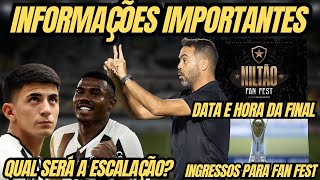 🚨DÚVIDAS NA ESCALAÇÃO QUAL DEVE SER O PROVÁVEL BOTAFOGO CONTRA O ATLÉTICOMG  NILTÃO FAN FEST [upl. by Nahtaoj]