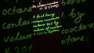 Octane number is the percentage of iso octane by volume in the mixture of iso octane amp n heptane 👍👍 [upl. by Nehtanoj]