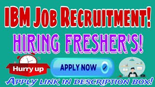 IBM Careers Recruitment 2024 Hiring for Freshers Apply Now [upl. by Tepper]