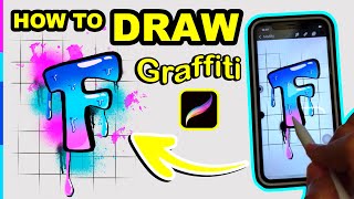 how to draw graffiti on procreate pocket [upl. by Eleanor]