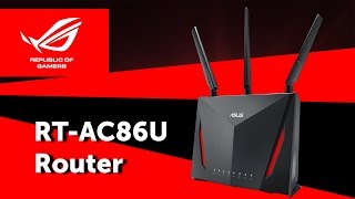 Prezentare Router Gigabit pt Gaming ASUS RTAC86U [upl. by Shanney565]