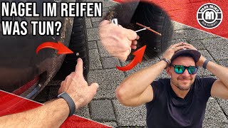 HILFE ein Nagel im Reifen  Kann man das selber reparieren [upl. by Jilly]